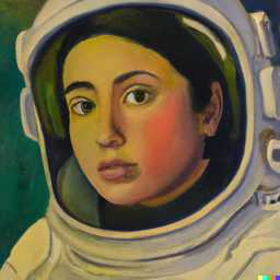 an astronaut, painting from the 20th century generated by DALL·E 2